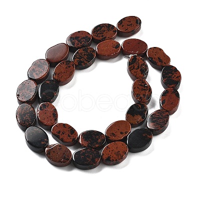Natural Mahogany Obsidian Beads Strands G-P559-B16-01-1