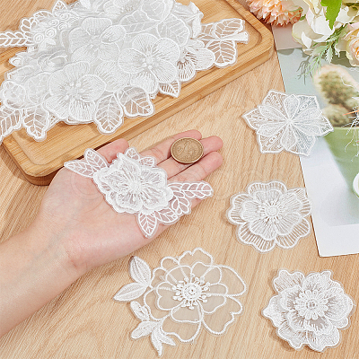 24Pcs 12 Styles Computerized Embroidery Polyester Ornament Accesories DIY-GA0007-55C-1