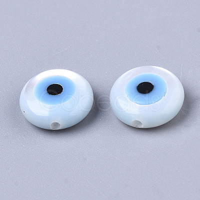 Natural White Shell Mother of Pearl Shell Beads SSHEL-N034-51-1