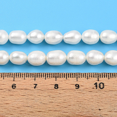 Natural Cultured Freshwater Pearl Beads Strands PEAR-N012-07Y-01-1