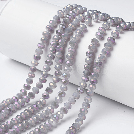 Electroplate Glass Beads Strands EGLA-A034-J4mm-G02-1
