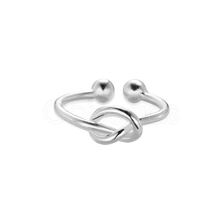 SHEGRACE Adjuestable Simple Elegant 925 Sterling Silver Cuff Rings JR37A-1