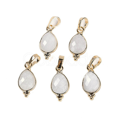 Natural White Moonstone Faceted Pendans X-KK-L218-004G-04-1