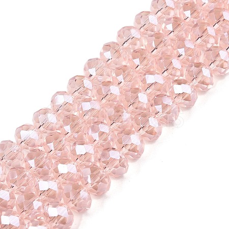 Electroplate Glass Beads Strands X-EGLA-A044-T8mm-A22-1