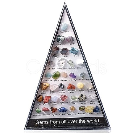 Natural Gemstone 36 Mineral Specimen Triangle Set PW-WGFA7E7-01-1
