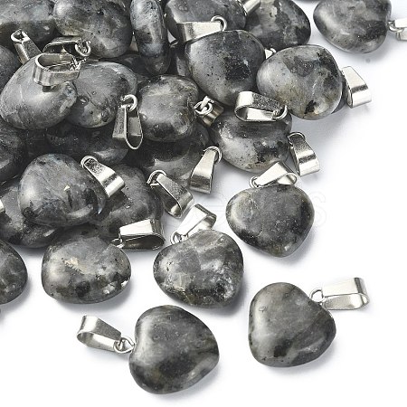 Natural Larvikite Pendants X-G-Q371-14-1