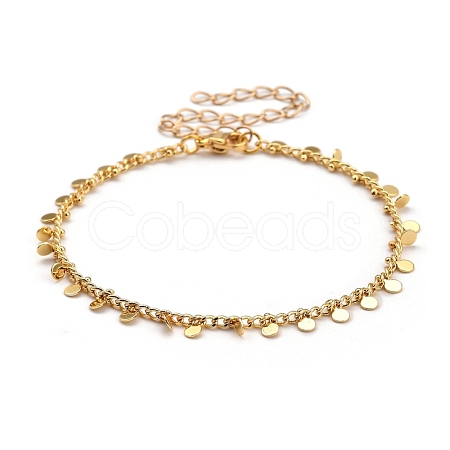 Brass Curb Chain Bracelets X-BJEW-JB05363-1