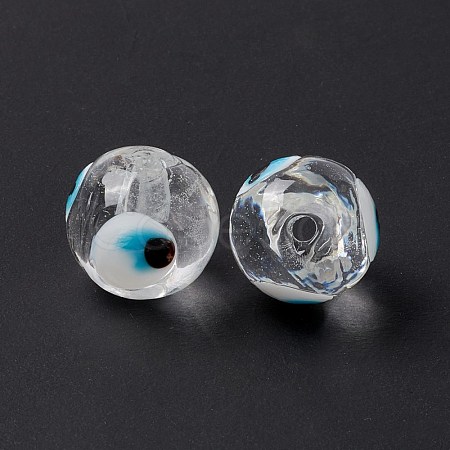 Handmade Evil Eye Lampwork Beads LAMP-F025-03F-1
