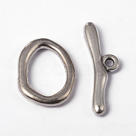 Alloy Toggle Clasps X-PALLOY-G014-AS-1