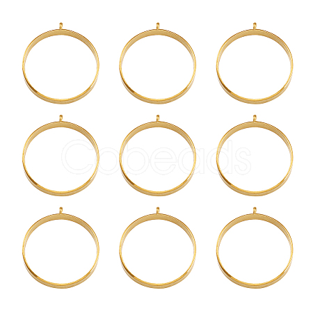 Alloy Open Back Bezel Big Pendants PALLOY-TA0021-01G-1