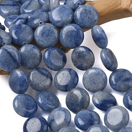 Natural Blue Aventurine Beads Strands G-L648-B24-15mm-02-1