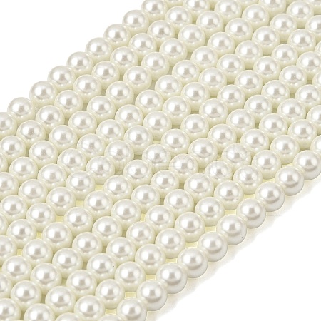 Eco-Friendly Dyed Glass Pearl Beads Strands HY-A008-6mm-RB002-1