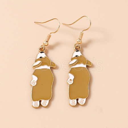 Alloy Enamel Dangle Earrings for Women WG0252C-03-1