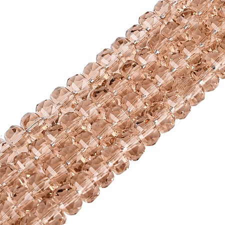 Transparent Glass Beads Strands GLAA-Q114-01A-A13-1