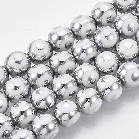 Electroplate Glass Beads Strands EGLA-T012-02F-1