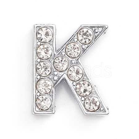 Alloy Slide Charms LS-ALRI-WH0005-09K-P-1