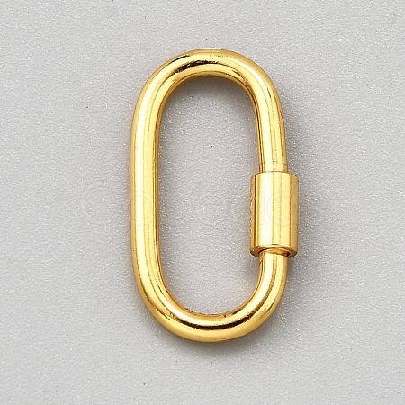 1Pc 925 Sterling Silver Locking Carabiner STER-NB0001-24G-1