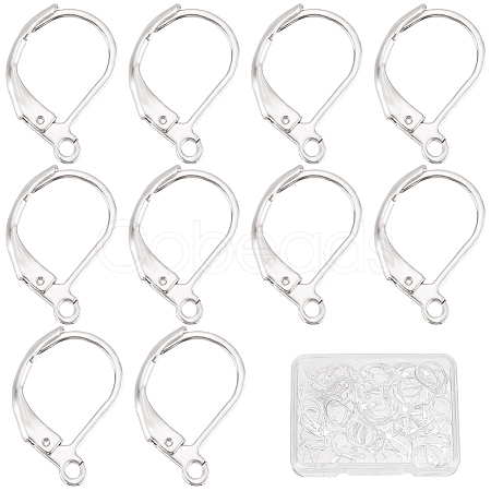 60Pcs Brass Leverback Earring Findings KK-SC0005-61-1