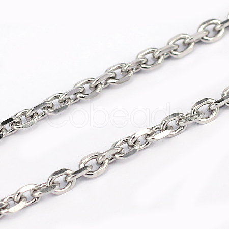Tarnish Resistant 304 Stainless Steel Cable Chains CHS-L001-68-0.8mm-1