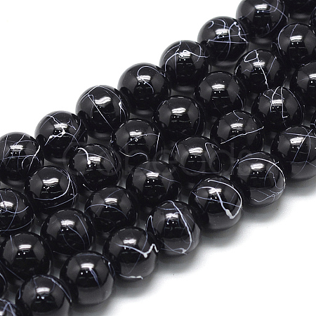 Drawbench Glass Beads Strands DGLA-S115-6mm-L16-1
