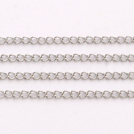 Tarnish Resistant 304 Stainless Steel Curb Chains CHS-Q001-01-1