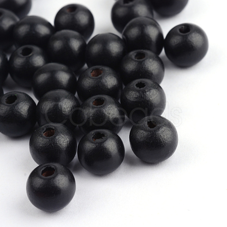 Dyed Natural Wood Beads WOOD-S662-7x8mm-06-1