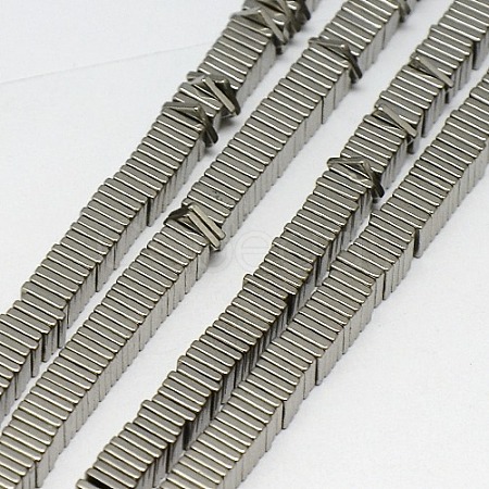 Electroplate Non-magnetic Synthetic Hematite Heishi Beads Strands G-J171A-4x4mm-02-1