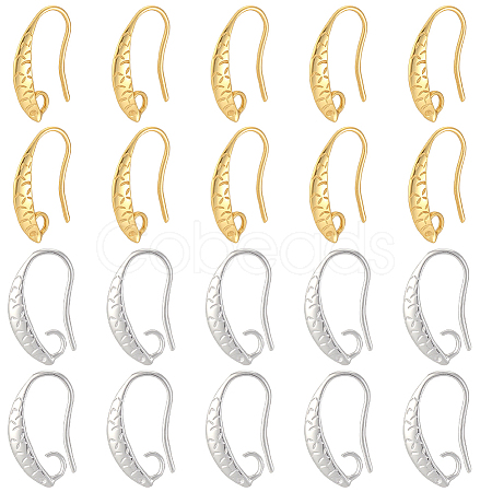 10 Pairs Brass Earring Hooks KK-BBC0027-77C-1