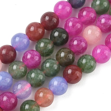 Dyed Natural Malaysia Jade Beads Strands G-G021-02A-29-1