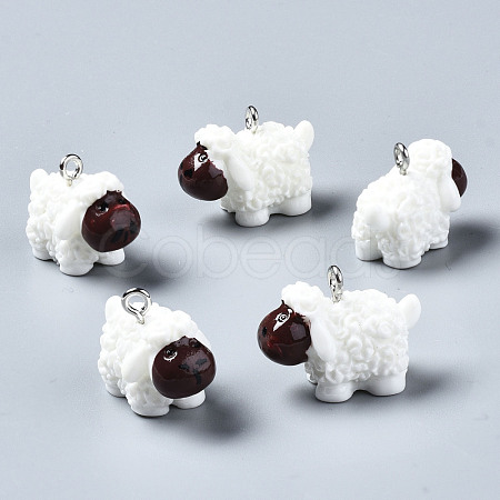 Opaque Resin Pendants X-RESI-S356-070-1