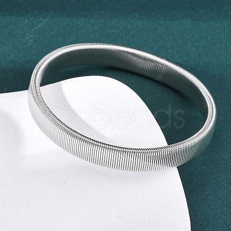 Iron Stretch Bracelets for Men Women BJEW-G741-01P-1