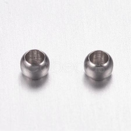 Tarnish Resistant 316 Surgical Stainless Steel Crimp Beads STAS-F117-03P-1