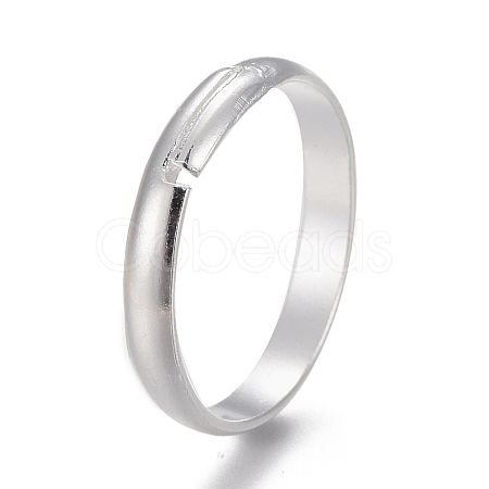 Adjustable 201 Stainless Steel Plain Band Rings STAS-P249-25A-S-1