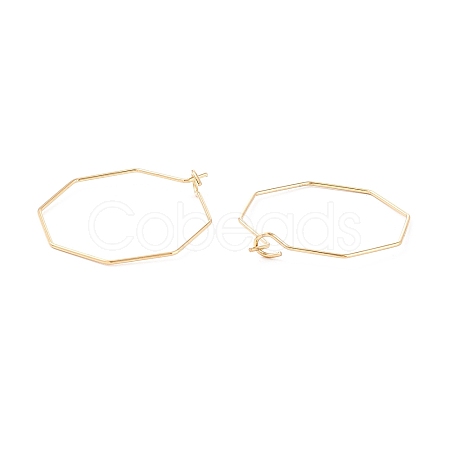 Ion Plating(IP) 316 Stainless Steel Hoop Earrings Findings X-STAS-C029-02G-1