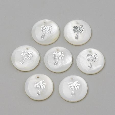 Freshwater Shell Pendants SHEL-Q010-008P-1
