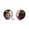 Transparent Crackle Acrylic Beads, Round, Coconut Brown, 10mm, Hole: 2mm, about 943pc/500g