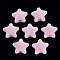 Flocky Acrylic Beads, Bead in Bead, Star, Hot Pink, 18.5x20x12mm, Hole: 2.8mm