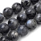 Natural Larvikite Beads Strands, Round, 10mm, Hole: 1mm, about 37pcs/strand, 15 inch