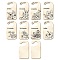 Wood Baby Closet Size Dividers, Baby Clothes Organizers, from Newborn to Toddler, Flower, 100x180x2.5mm, 10pcs/set