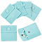 Beebeecraft Square Velvet Jewelry Bags, with Snap Fastener, Turquoise, 7x7x0.95cm