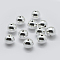 925 Sterling Silver Spacer Beads, Round, Silver, 6mm, Hole: 1.5~1.6mm, about 31pcs/10g