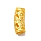 Rack Plating Alloy Tube Beads, Curved Tube, Matte Gold Color, 19.5x8x6.5mm, Hole: 3.5mm