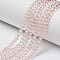 Glass Beads Strands, Faceted, Rondelle, Pink, 2.3~2.7x2mm, Hole: 0.4mm, about 150~155pcs/strand, 32~33cm