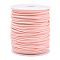 Hollow Pipe PVC Tubular Synthetic Rubber Cord, Wrapped Around White Plastic Spool, Pearl Pink, 3mm, Hole: 1.5mm, about 27.34 yards(25m)/roll