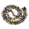 Electroplat Glass Beads Strands EGLA-Q092-8mm-D03-3