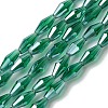 Transparent Electroplate Glass Beads Strands GLAA-K064-05A-PL01-1