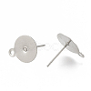 Non-Tarnish 304 Stainless Steel Stud Earring Settings X-STAS-T031-19-8mm-2