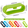 36Pcs 9 Colors Silicone Replacement Watch Band Strap Loops SIL-GF0001-10-2