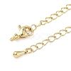 Teardrop Brass End with Chain KK-Z117-01G-2