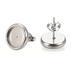 Non-Tarnish 304 Stainless Steel Stud Earring Settings X-STAS-K202-05D-P-1